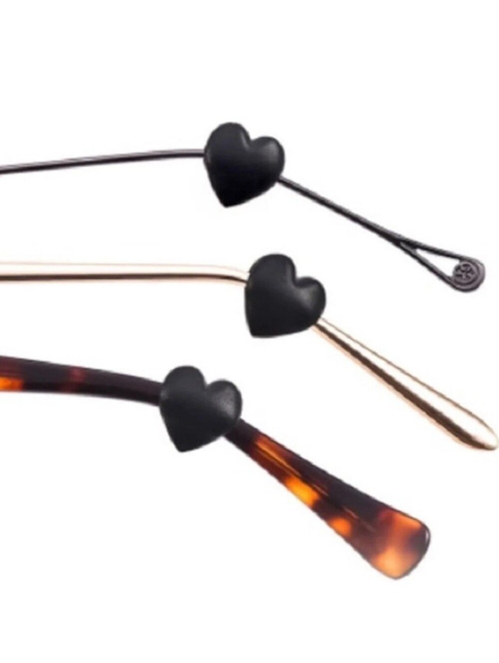 5 Pack Eyeglass Ear Hooks/grips Hearts Muticolor - Picture 4 of 5